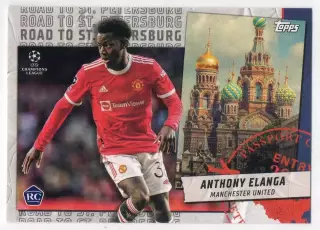 Футбол. Карточка Антони Эланга (Манчестер Юнайтед) Лига Чемпионов 2021-22 TOPPS