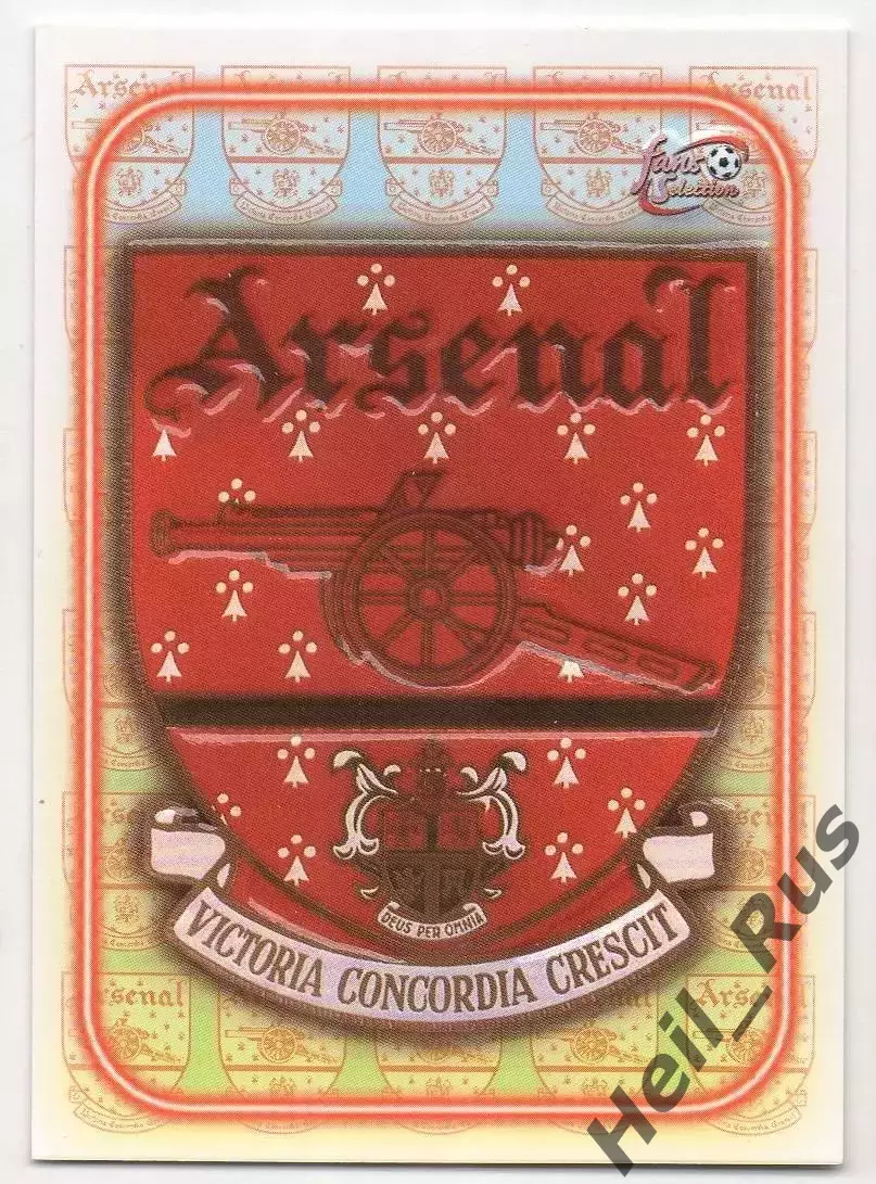 Футбол. Карточка Emblem/Эмблема, Логотип (Arsenal/Арсенал Лондон) FUTERA 1997-98