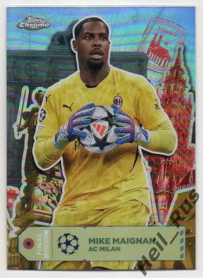 Футбол. Карточка Майк Меньян (Милан, Лилль, ПСЖ) Лига Чемпионов 2024-25 TOPPS