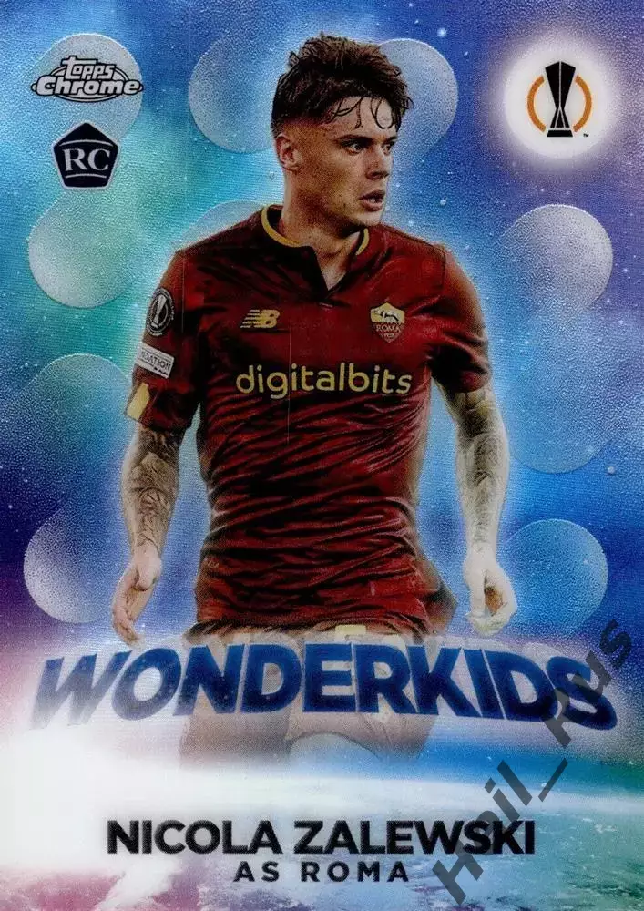 Футбол Карточка Никола Залевский Рома, Интер, Аталанта Лига Европы 2022-23 TOPPS