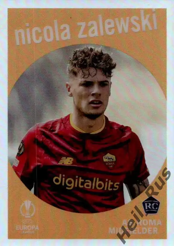 Футбол. Карточка Никола Залевский Рома/Интер/Аталанта Лига Европы 2022-23 TOPPS