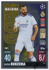 Футбол. Карточка Karim Benzema/Карим Бензема Реал Мадрид Лига Чемпионов 2021-22