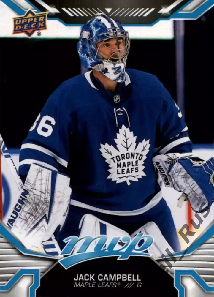 Хоккей Карточка Jack Campbell/Джек Кэмпбелл Toronto Maple Leafs/Торонто НХЛ/NHL