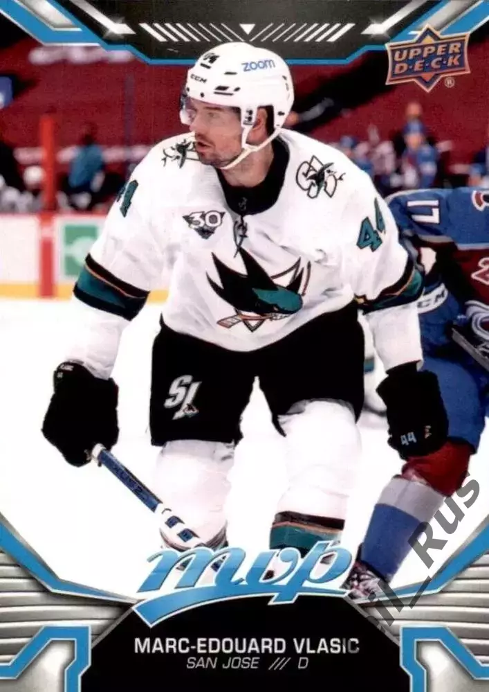 Хоккей Карточка Vlasic/Марк-Эдуар Власик San Jose Sharks/Сан-Хосе Шаркс НХЛ/NHL
