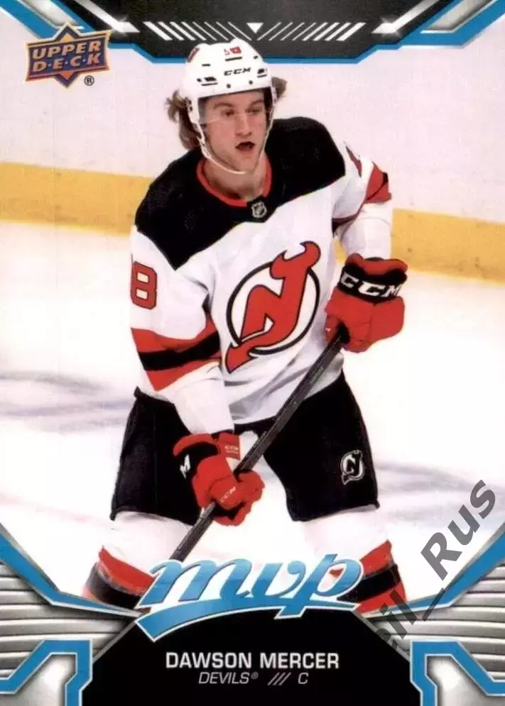 Карточка Dawson Mercer/Доусон Мерсер New Jersey Devils/Нью-Джерси Девилз НХЛ-NHL