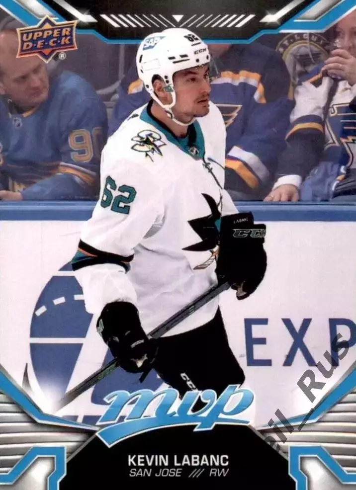 Хоккей Карточка Кевин Лабанк San Jose Sharks/Сан-Хосе Шаркс, Драконы НХЛ/NHL КХЛ