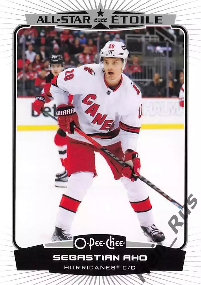 Хоккей Карточка Sebastian Aho Себастьян Ахо Carolina Hurricanes/Каролина NHL/НХЛ
