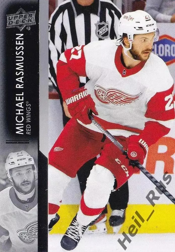 Карточка Michael Rasmussen/Майкл Расмуссен (Detroit Red Wings/Детройт) НХЛ / NHL