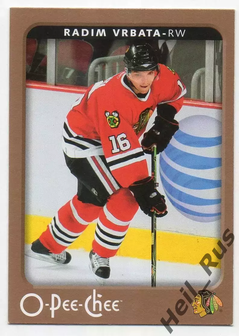 Карточка Radim Vrbata/Радим Врбата (Chicago Blackhawks/Чикаго Блэкхокс) НХЛ/NHL