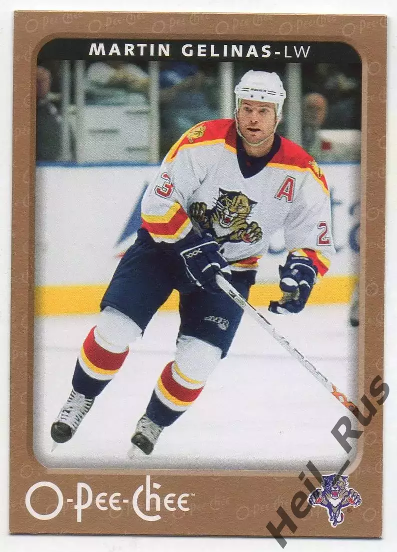 Карточка Martin Gelinas/Мартен Желина (Florida Panthers/Флорида Пантерз) НХЛ/NHL