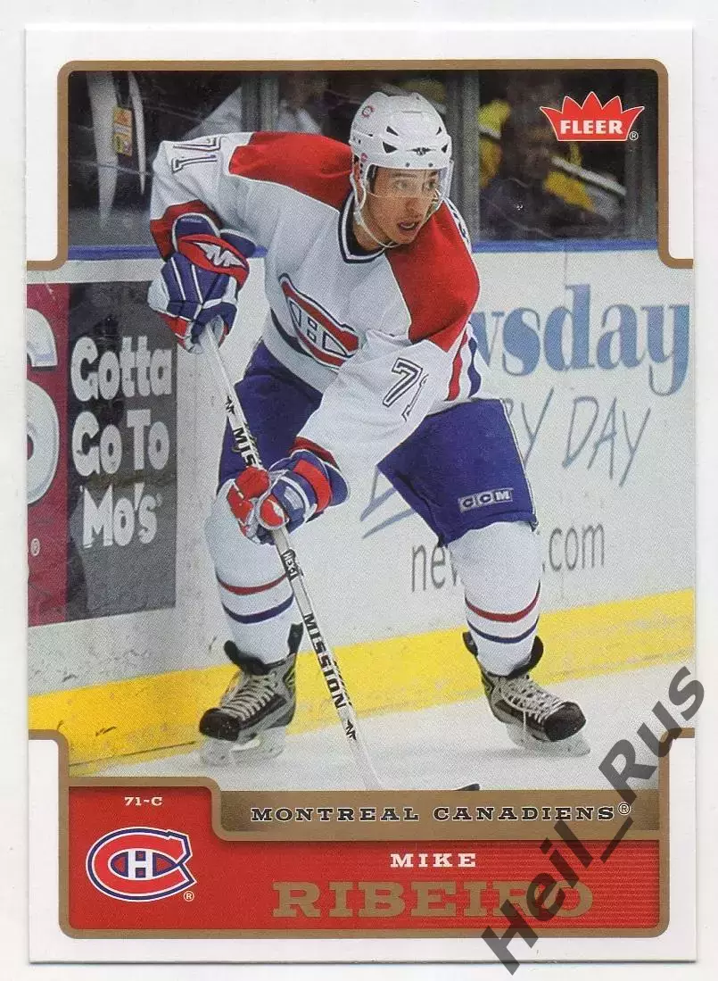 Карточка Mike Ribeiro/Майк Рибейро Montreal Canadiens/Монреаль Канадиенс НХЛ/NHL