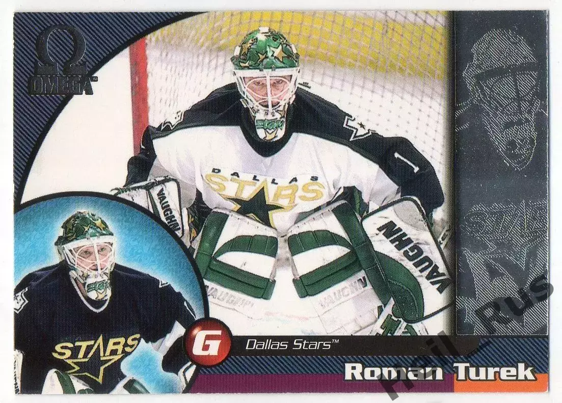 Хоккей. Карточка Roman Turek/Роман Турек (Dallas Stars/Даллас Старз) НХЛ/NHL