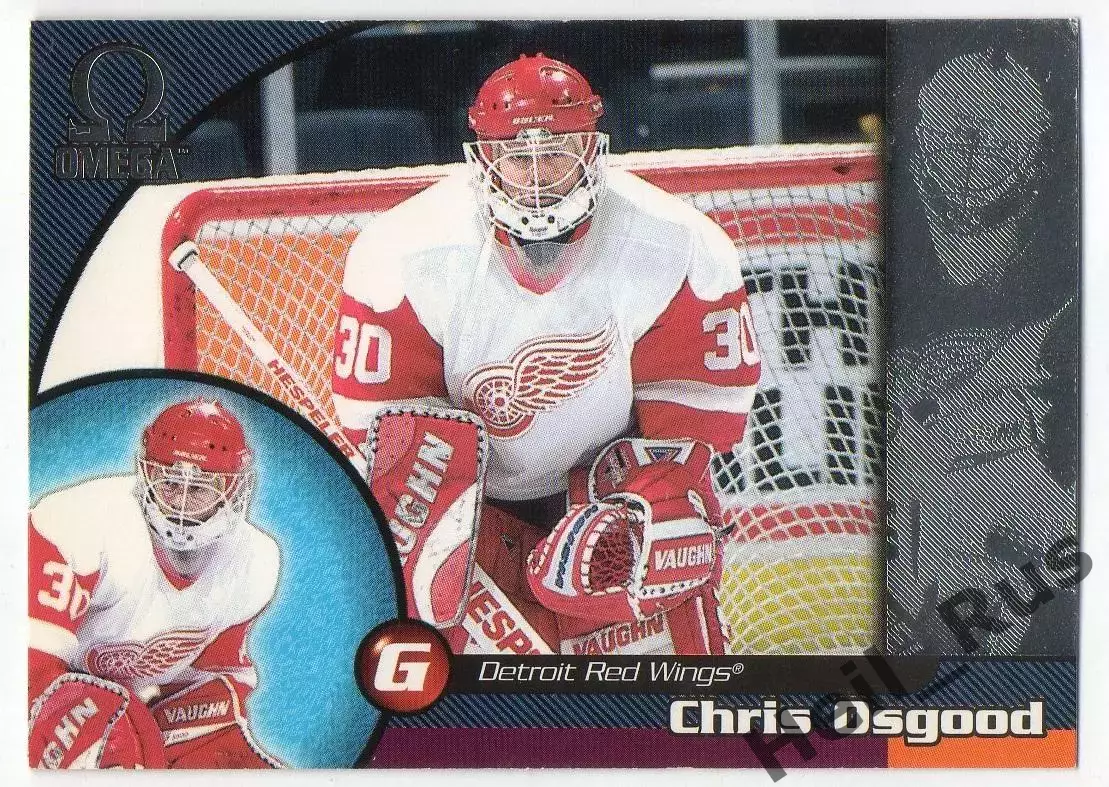 Карточка Chris Osgood / Крис Осгуд (Detroit Red Wings/Детройт Ред Уингз) НХЛ/NHL