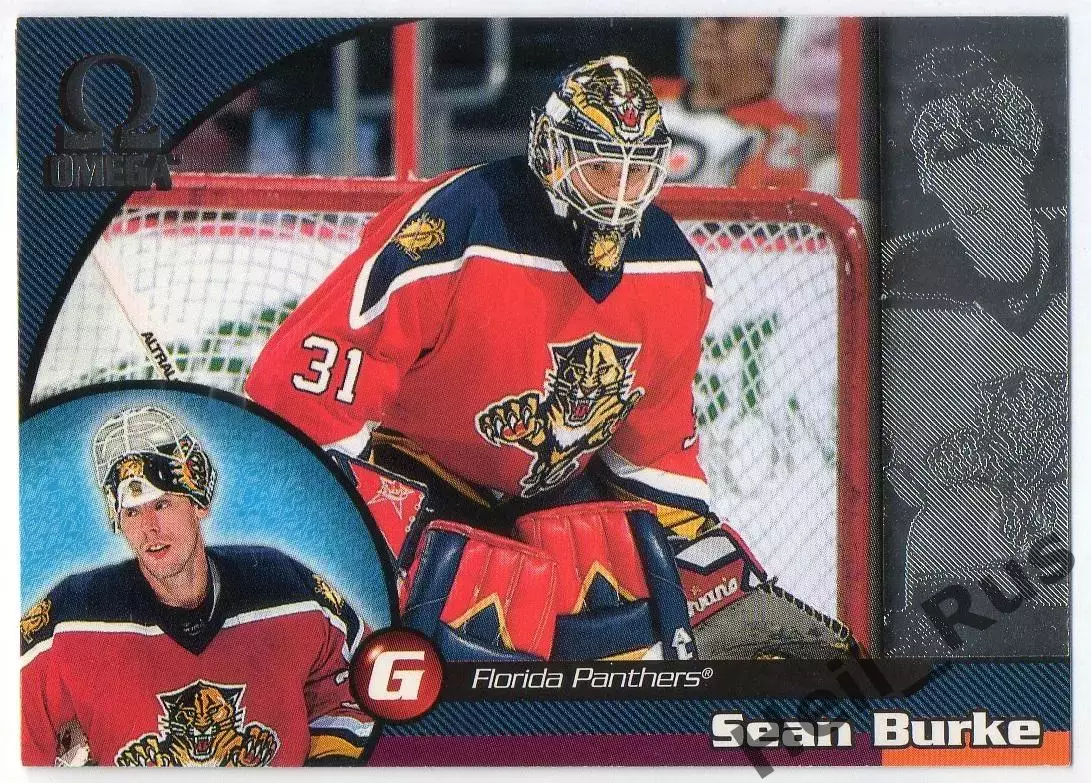Хоккей. Карточка Sean Burke/Шон Бурк (Florida Panthers/Флорида Пантерз) НХЛ/NHL