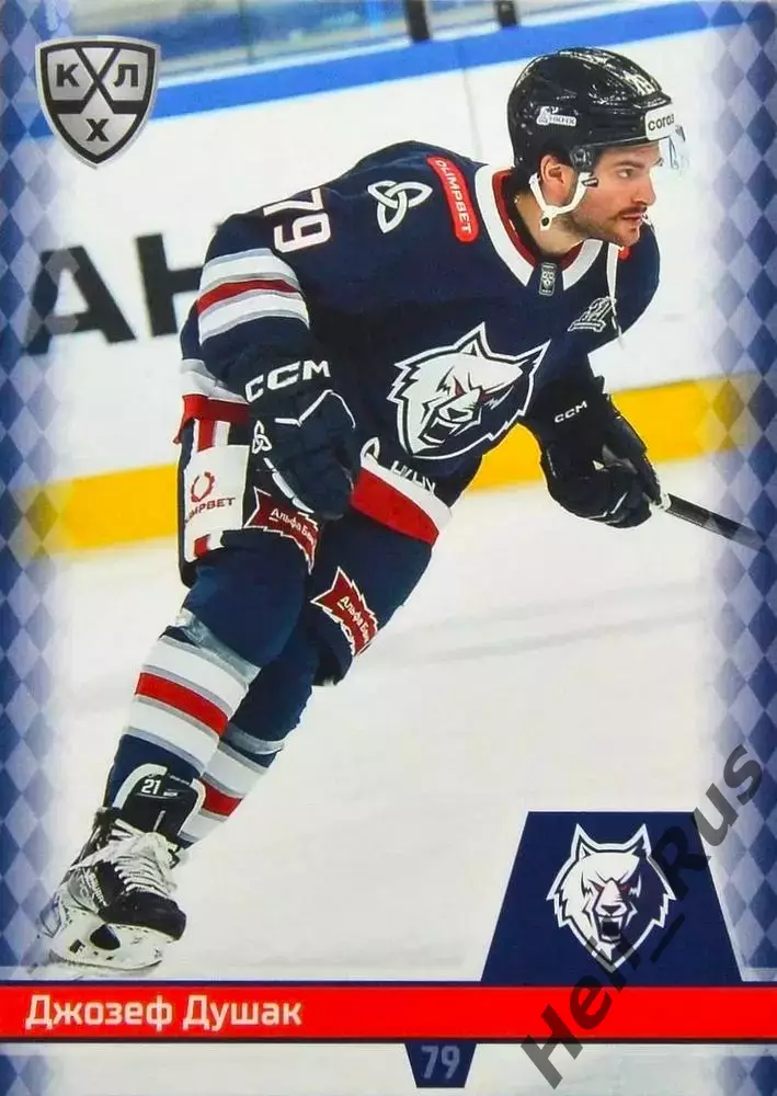 Хоккей. Карточка Джозеф Душак Нефтехимик Нижнекамск КХЛ/KHL сезон 2025/26 SeReal