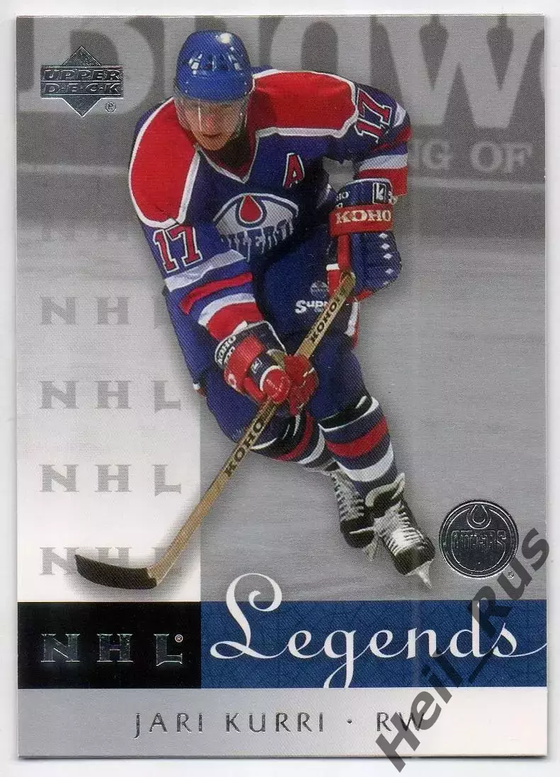 Хоккей. Карточка Яри Курри Edmonton Oilers/Эдмонтон Ойлерз, Йокерит НХЛ/NHL, КХЛ