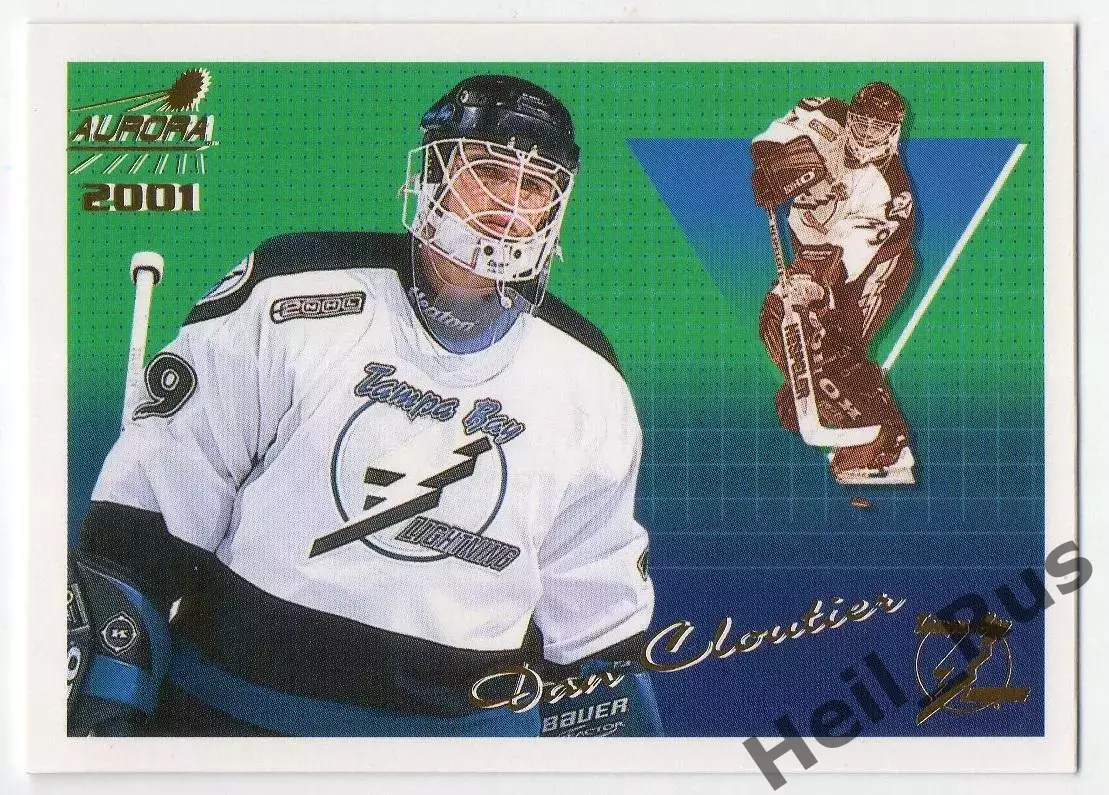 Карточка Dan Cloutier/Дэн Клутье Tampa Bay Lightning/Тампа-Бэй Лайтнинг NHL/НХЛ