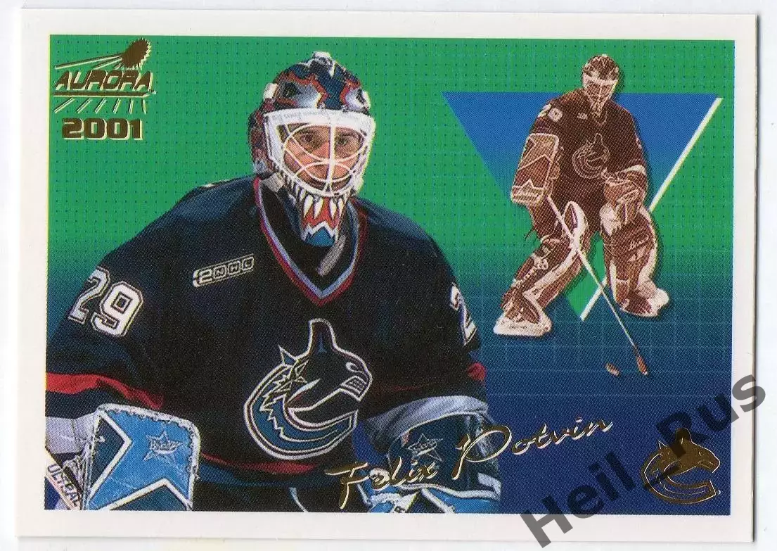Карточка Felix Potvin/Феликс Потвен (Vancouver Canucks/Ванкувер Кэнакс) НХЛ/NHL