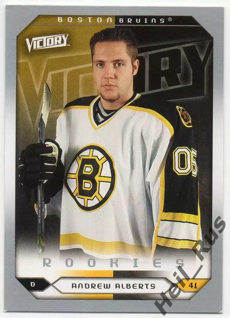 Карточка Andrew Alberts/Эндрю Альбертс (Boston Bruins/Бостон Брюинз) НХЛ/NHL
