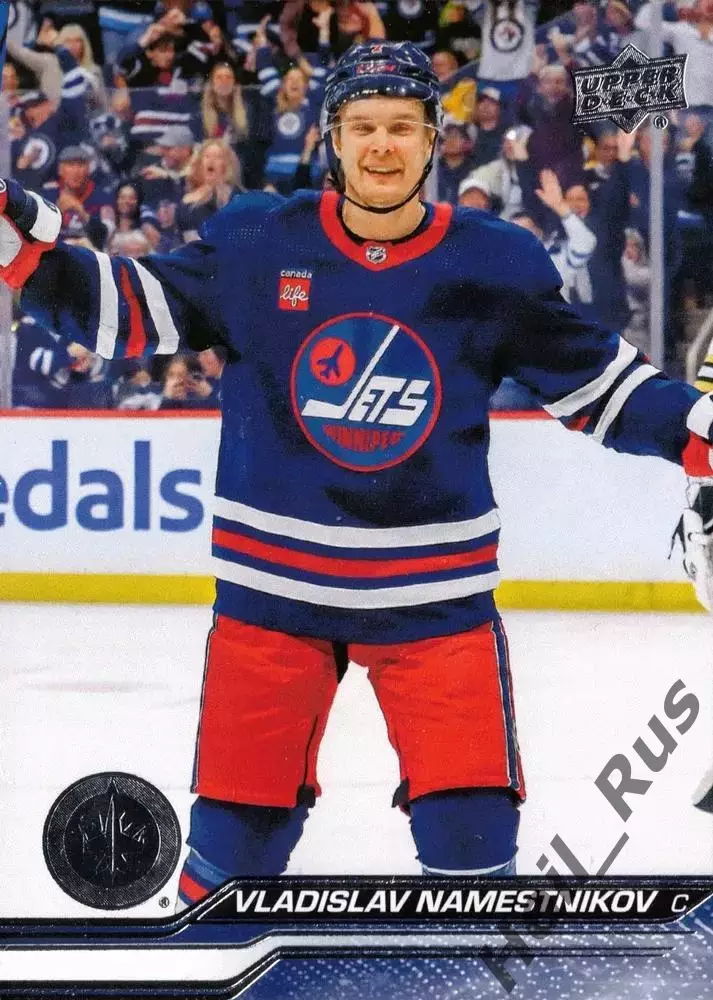 Хоккей Карточка Владислав Наместников Winnipeg Jets/Виннипег Джетс/Химик НХЛ/NHL