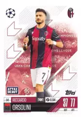 Футбол. Карточка Риккардо Орсолини Болонья/Аталанта Лига Чемпионов 2024-25 TOPPS