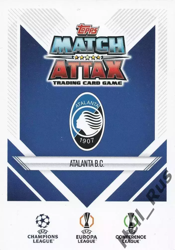 Футбол. Карточка Логотип/Эмблема Atalanta/Аталанта Лига Чемпионов 2024-25 TOPPS 1