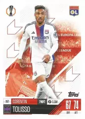 Футбол. Карточка Корантен Толиссо Олимпик Лион/Бавария Лига Европы 2024-25 TOPPS