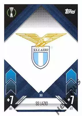Футбол. Карточка Логотип/Эмблема SS Lazio/Лацио Лига Конференций 2024-25 TOPPS