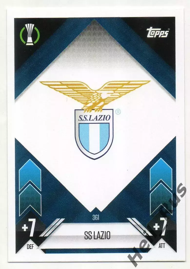 Футбол. Карточка Логотип/Эмблема SS Lazio/Лацио Лига Конференций 2024-25 TOPPS