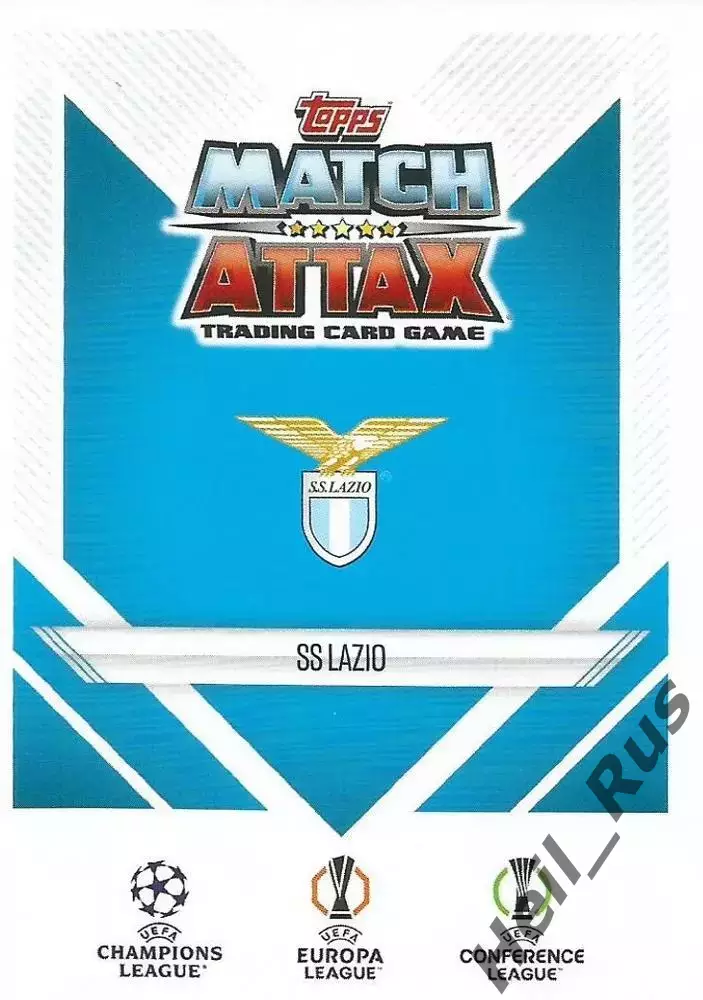Футбол. Карточка Логотип/Эмблема SS Lazio/Лацио Лига Европы 2024-25 TOPPS 1