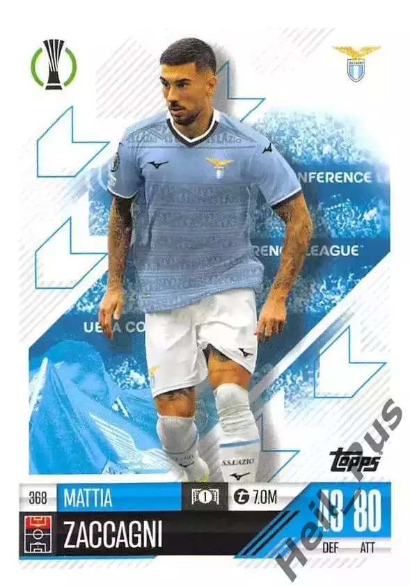 Футбол. Карточка Маттиа Дзакканьи (Лацио, Верона) Лига Конференций 2024-25 TOPPS