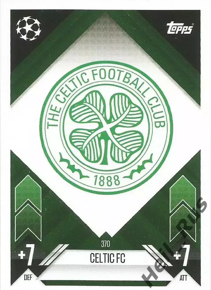 Футбол. Карточка Логотип/Эмблема Celtic FC/Селтик Лига Чемпионов 2024-25 TOPPS