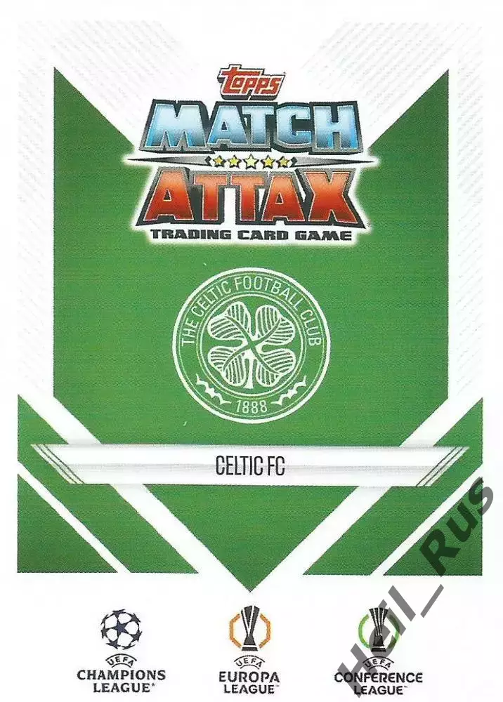 Футбол. Карточка Логотип/Эмблема Celtic FC/Селтик Лига Чемпионов 2024-25 TOPPS 1