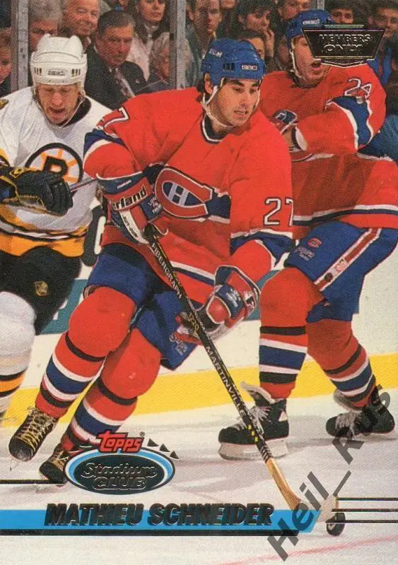 Хоккей. Карточка Mathieu Schneider / Мэтью Шнайдер (Montreal Canadiens) НХЛ/NHL