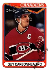Хоккей; Карточка Guy Carbonneau/Ги Карбонно Montreal Canadiens/Монреаль NHL/НХЛ