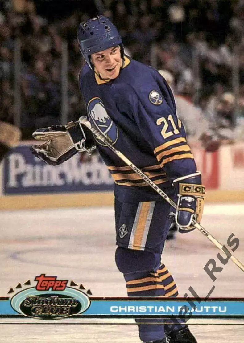 Карточка Christian Ruuttu/Кристиан Руутту Buffalo Sabres/Баффало Сейбрз НХЛ/NHL
