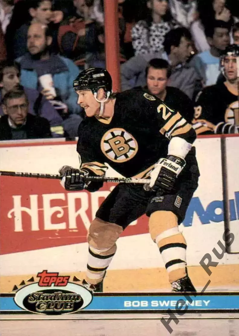 Хоккей. Карточка Bob Sweeney / Боб Суини (Boston Bruins/Бостон Брюинз) НХЛ/NHL