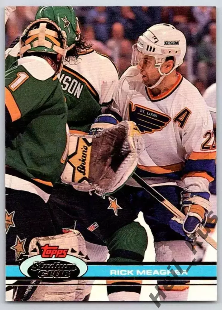 Хоккей; Карточка Rick Meagher/Рик Мигер (St. Louis Blues/Сент-Луис Блюз) NHL/НХЛ