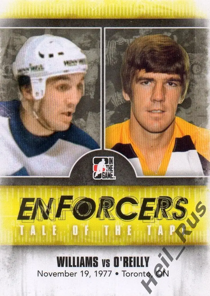 Карточка Tiger Williams/Тайгер Уильямс - Terry O'Reilly/Терри О'Райлли НХЛ/NHL