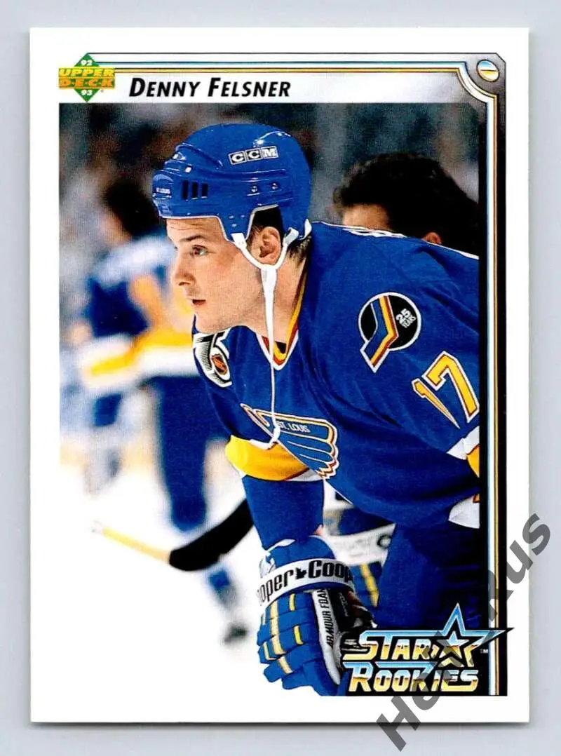 Хоккей. Карточка Denny Felsner/Денни Фелснер (St. Louis Blues/Сент-Луис) НХЛ/NHL