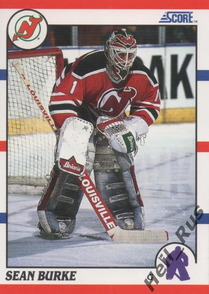 Хоккей. Карточка Sean Burke/Шон Бурк New Jersey Devils/Нью-Джерси Девилз НХЛ/NHL