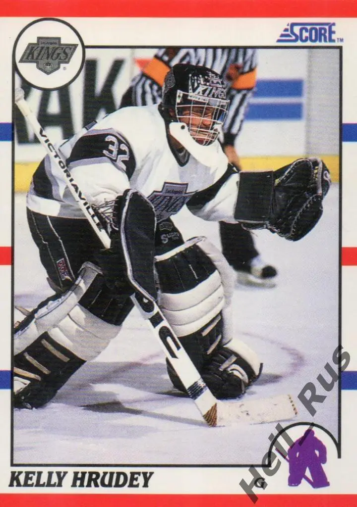 Хоккей. Карточка Kelly Hrudey / Келли Хруди (Los Angeles Kings / Кингз) НХЛ/NHL