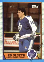 Хоккей. Карточка Ed Olczyk/Эд Ольчик Toronto Maple Leafs/Торонто НХЛ/NHL 1989-90