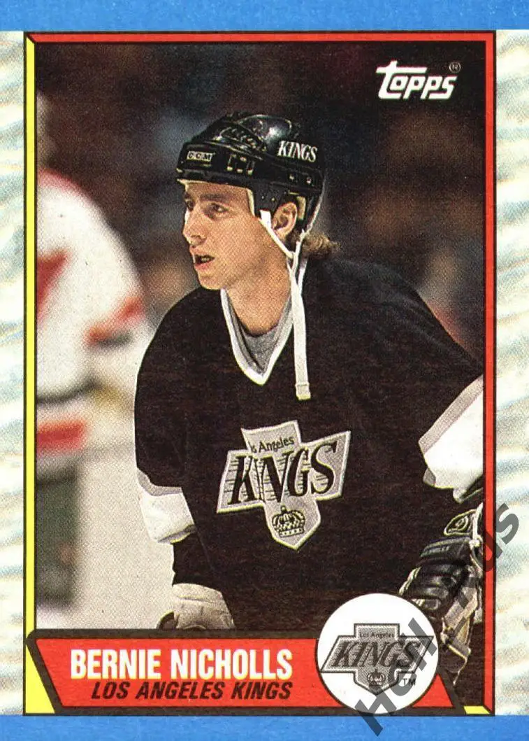 Карточка Bernie Nicholls/Берни Николлс (Los Angeles Kings/Лос-Анджелес) НХЛ/NHL