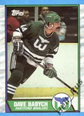 Хоккей Карточка Dave Babych/Дэйв Бабич Hartford Whalers/Хартфорд Уэйлерс НХЛ-NHL