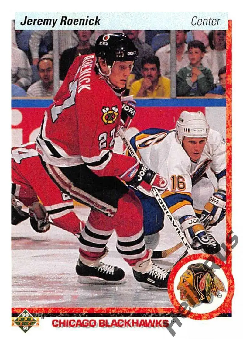Хоккей. Карточка Jeremy Roenick/Джереми Реник Chicago Blackhawks/Чикаго NHL/НХЛ