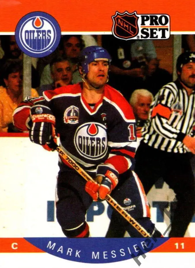 Хоккей Карточка Mark Messier/Марк Мессье Edmonton Oilers Эдмонтон Ойлерз НХЛ/NHL
