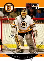 Хоккей Карточка Andy Moog/Энди Муг (Boston Bruins/Бостон Брюинз) НХЛ/NHL 1990/91