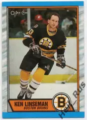 Хоккей. Карточка Ken Linseman/Кен Линзмэн (Boston Bruins/Бостон Брюинз) НХЛ/NHL
