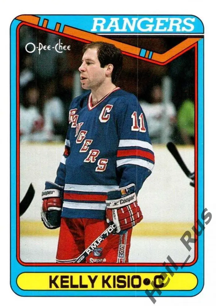 Хоккей. Карточка Kelly Kisio/Келли Кисио (New York Rangers/Нью-Йорк) НХЛ/NHL